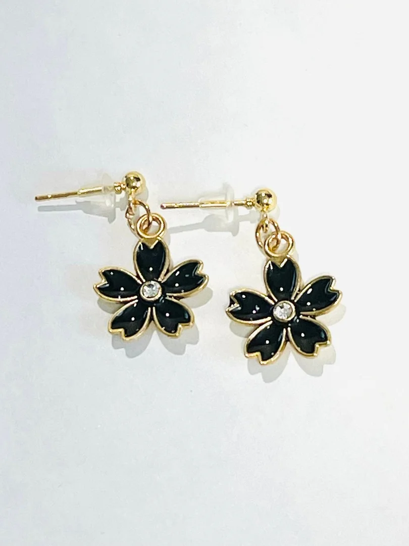 Сережки женские, с подвеской цветком