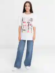 Футболка Oversized крой с принтом "Иероглифы"