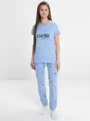 Голубой комплект для дома, женская пижама