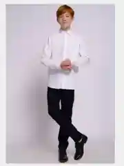 Белый рубашка школьная, для мальчика