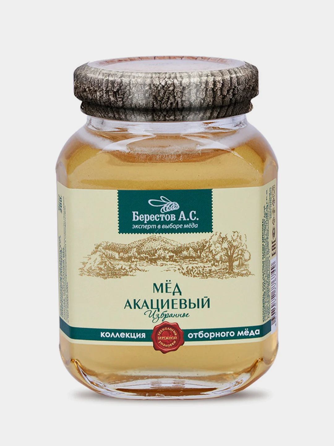 Мед натуральный Берестов А.С., коллекция "Избранное", без сахара, стеклянная банка