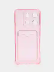Розовый чехол для Tecno Spark Go 2023 / Pop 7 / infinix Smart 7, прозрачный, силиконовый
