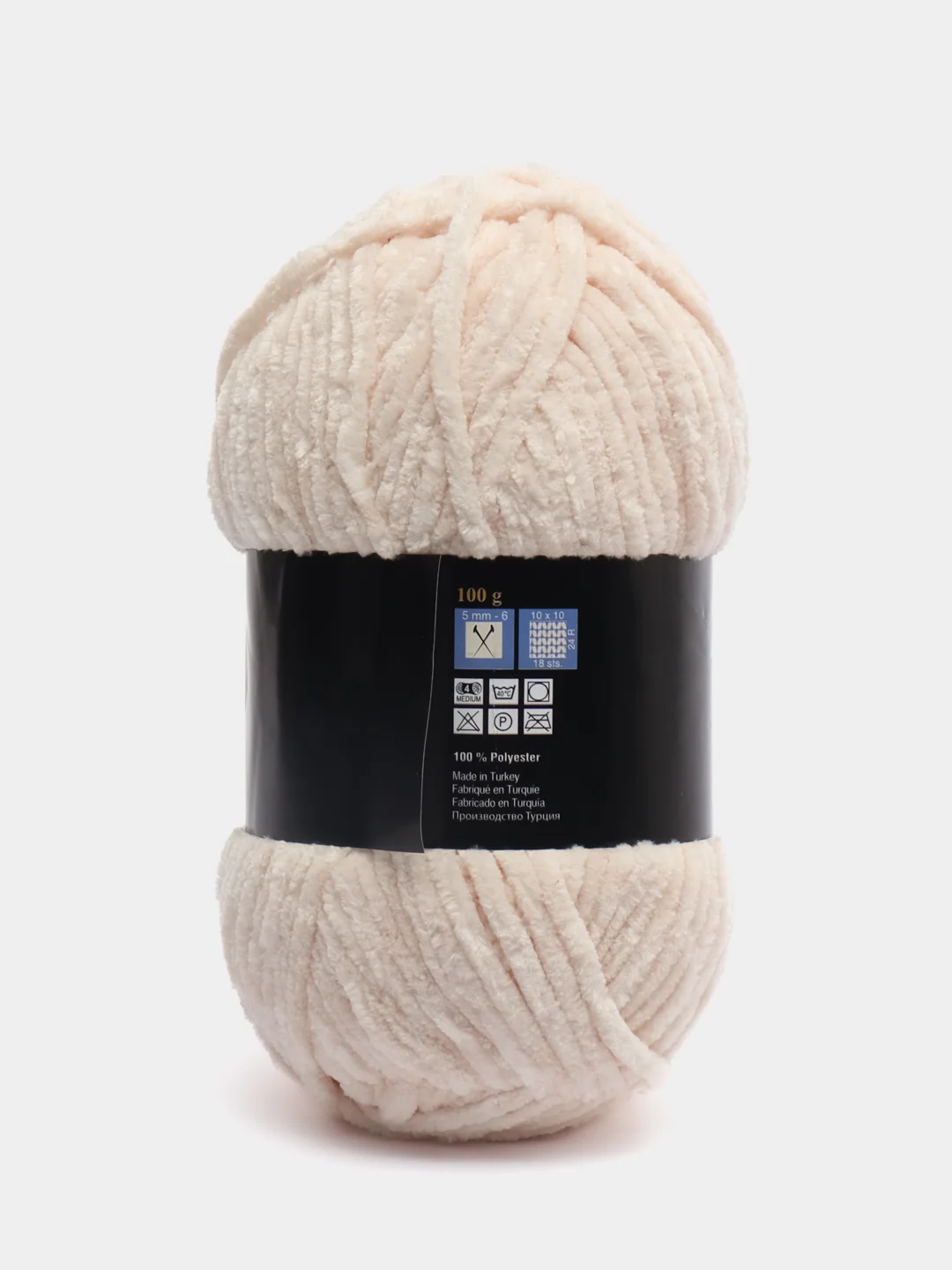 Бежевый плюшевая пряжа Himalaya Bursa Chenille, 100 г, 120 м