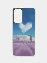 Лавандовый чехол для Samsung Galaxy A73 (Самсунг Галакси А73), силиконовый, с рисунком