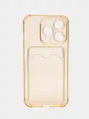 Бежевый противоударный силиконовый чехол Apple iPhone 15 Pro, айфон 15 про, прозрачный