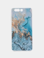 Силиконовый чехол на Huawei Honor 9 / Хонор 9 прозрачный, с рисунком, защита камеры
