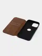 Коричневый кожаный чехол-книжка на iPhone 11 /  12 Pro Max / 13 Pro Max 14 Plus кошелек айфон