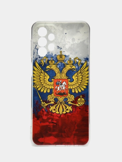 Чехол силиконовый на Samsung Galaxy A23 / Самсунг А23 прозрачный с рисунком, защита камеры