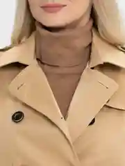 Бронзовый тренч женский, укороченный