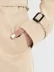 Бежевый тренч женский, укороченный
