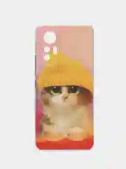 Ледяной силиконовый чехол для Xiaomi 12 Lite / Сяоми 12 Лайт прозрачный, с рисунком, защита камеры