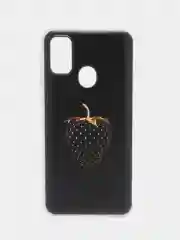 Желтый силиконовый чехол на Samsung Galaxy M21/M30s / Самсунг М21/М30s с рисунком, защита камеры