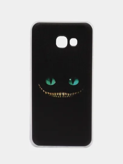Тёмно-коричневый силиконовый чехол на Samsung Galaxy A5 2017 / Самсунг A5 2017 с рисунком, защита камеры