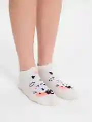 Лавандовый носки женские с рисунком, короткие