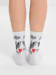 Белый носки "Психо"