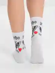Белый носки "Психо"