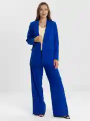 Индиго костюм BLAZER классический, с прямыми брюками, женский