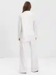Белый костюм BLAZER классический, с прямыми брюками, женский