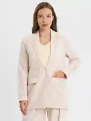 Кремовый костюм SK BRAND, классический, с перьями, женский