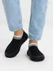 Черный слипоны женские