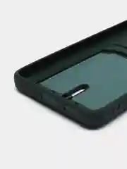 Тёмно-зелёный чехол для Poco F5 Pro / Поко Ф5 Про, силиконовый, с карманом для карты