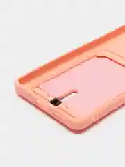Коралловый чехол Poco F5 / Поко Ф5 силиконовый, с карманом для карты