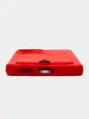 Красный чехол Poco F5 / Поко Ф5 силиконовый, с карманом для карты
