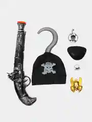 Игровой набор "оружия Пирата": пистолет, крюк, повязка, серьга, перстень, ТМ Играем Вместе