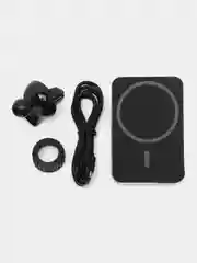 Черный беспроводное AЗУ Smart 15W с кабелем Type-C More choice AW12S с магнитным держателем