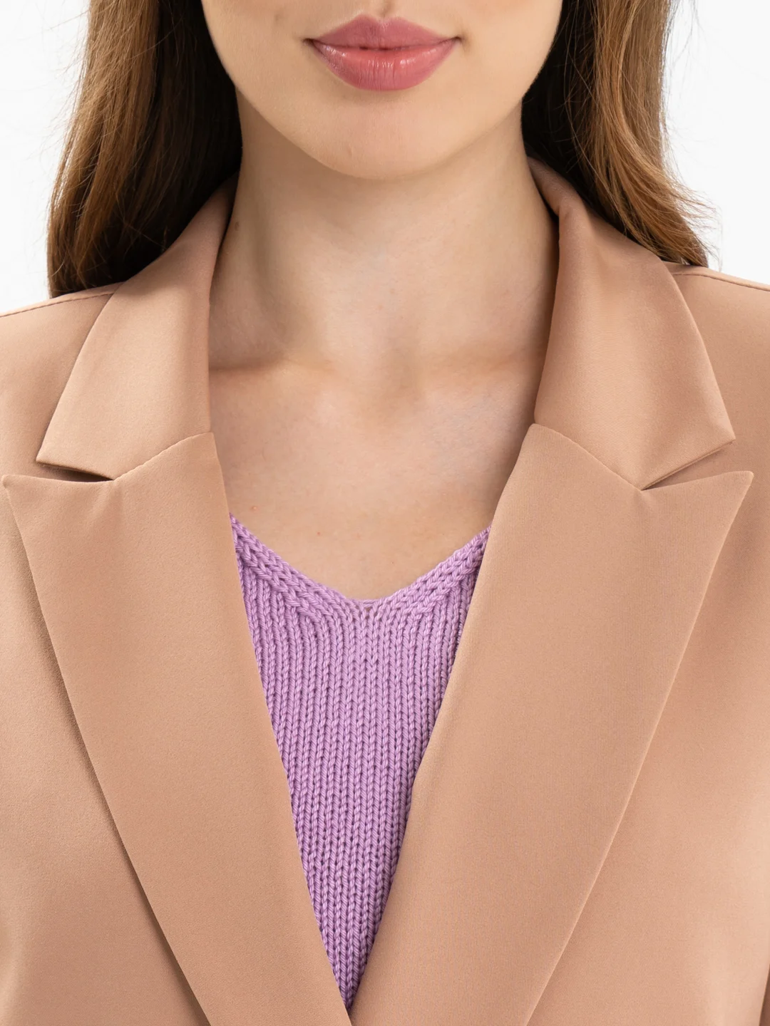 Бежевый костюм классический деловой женский Blazer