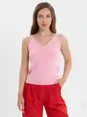 Конфетный вязаная майка, топ