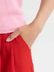 Красный костюм SK BRAND, классический, с перьями, женский