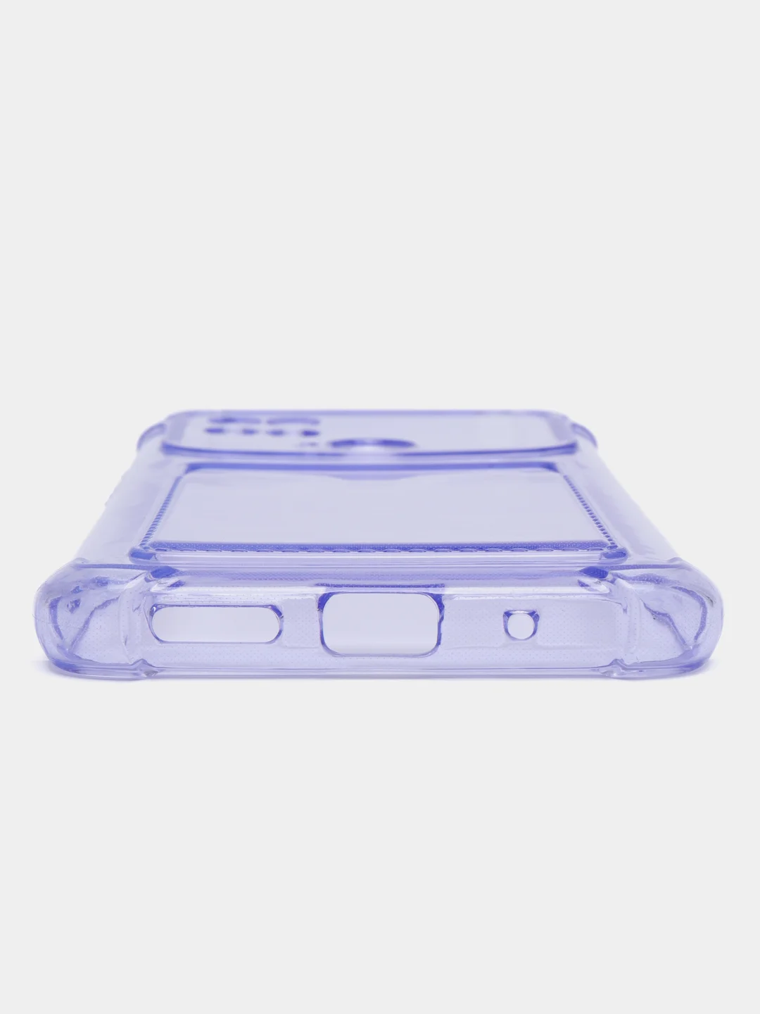 Розовый чехол Xiaomi Redmi 10C / Poco C40, Поко С40 прозрачный противоударный с карманом для карты