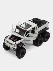 Белый металлическая машинка Che Zhi 1:22 Mercedes G-Class AMG 6х6 CZ122A, 23 см, свет и звук