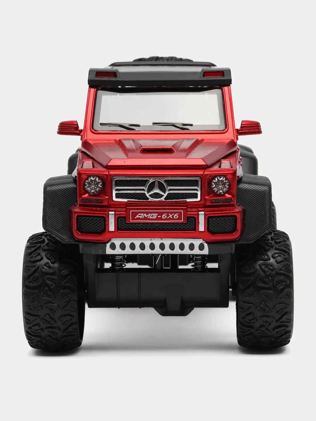 Красный металлическая машинка Che Zhi 1:22 Mercedes G-Class AMG 6х6 CZ122A, 23 см, свет и звук