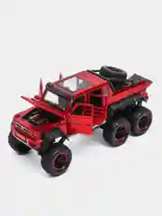 Красный металлическая машинка Che Zhi 1:22 Mercedes G-Class AMG 6х6 CZ122A, 23 см, свет и звук