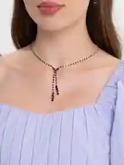 Серебряный свадебный комплект украшений: колье и серьги