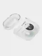 Серый чехол для наушников Apple Airpods 1 / 2 прозрачный пластиковый