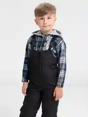 Черный детский зимний полукомбинезон