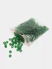 Тёмно-зелёный бусины граненые, прозрачные, хрустальная огранка, 30-500 г