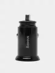 Черный автомобильное зарядное устройство Baseus Circular PlasticA+A30W DualQC3.0