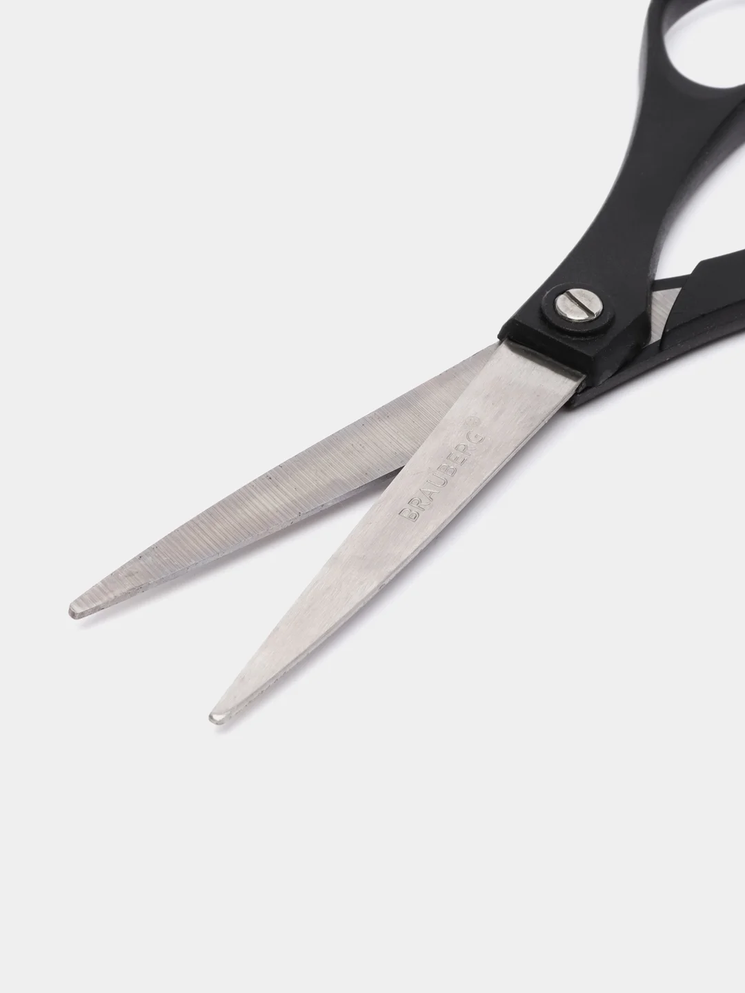 Ножницы BRAUBERG "SRS-100", 180 мм, чёрные, 2-х сторонняя заточка