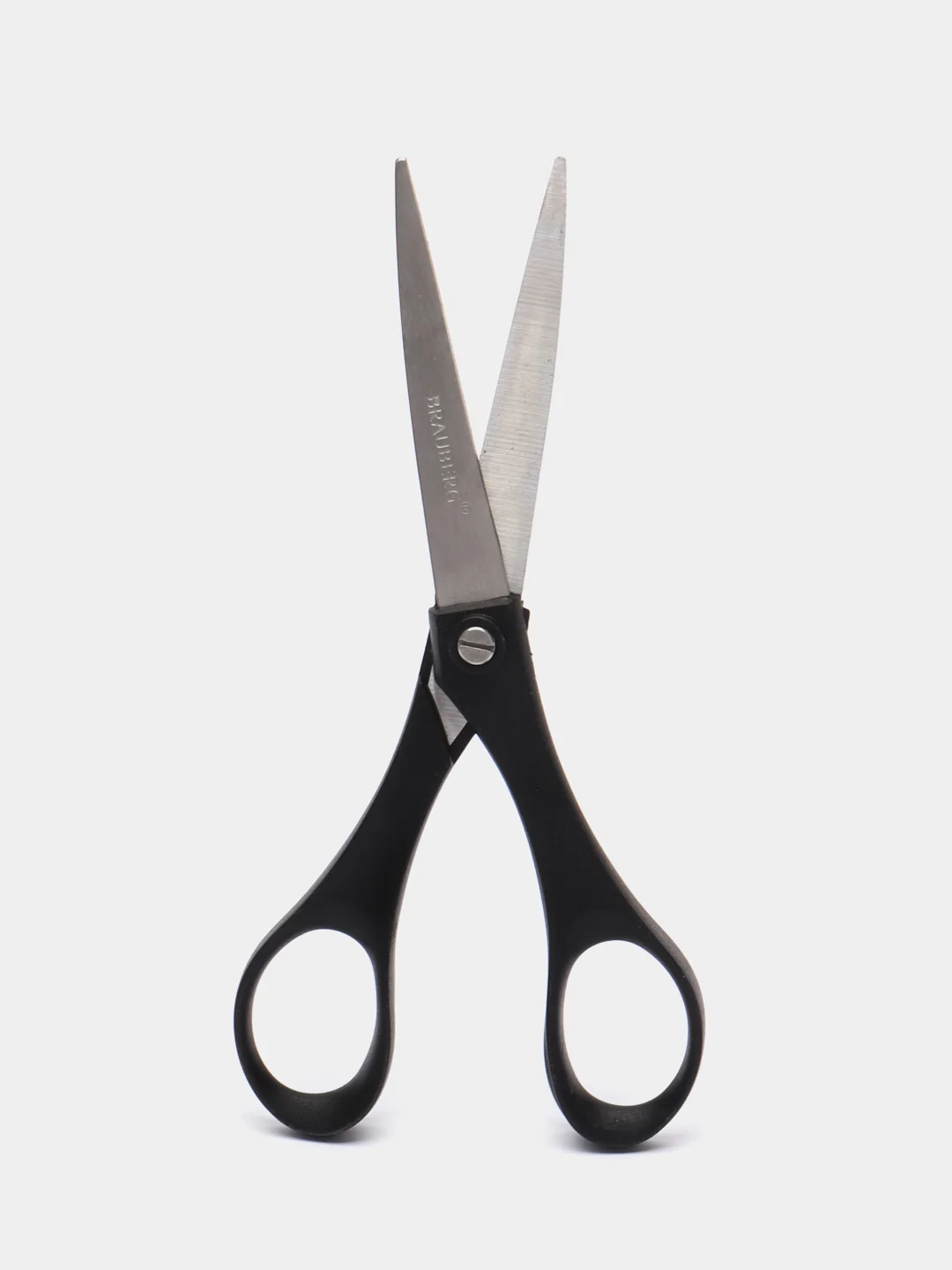 Ножницы BRAUBERG "SRS-100", 180 мм, чёрные, 2-х сторонняя заточка
