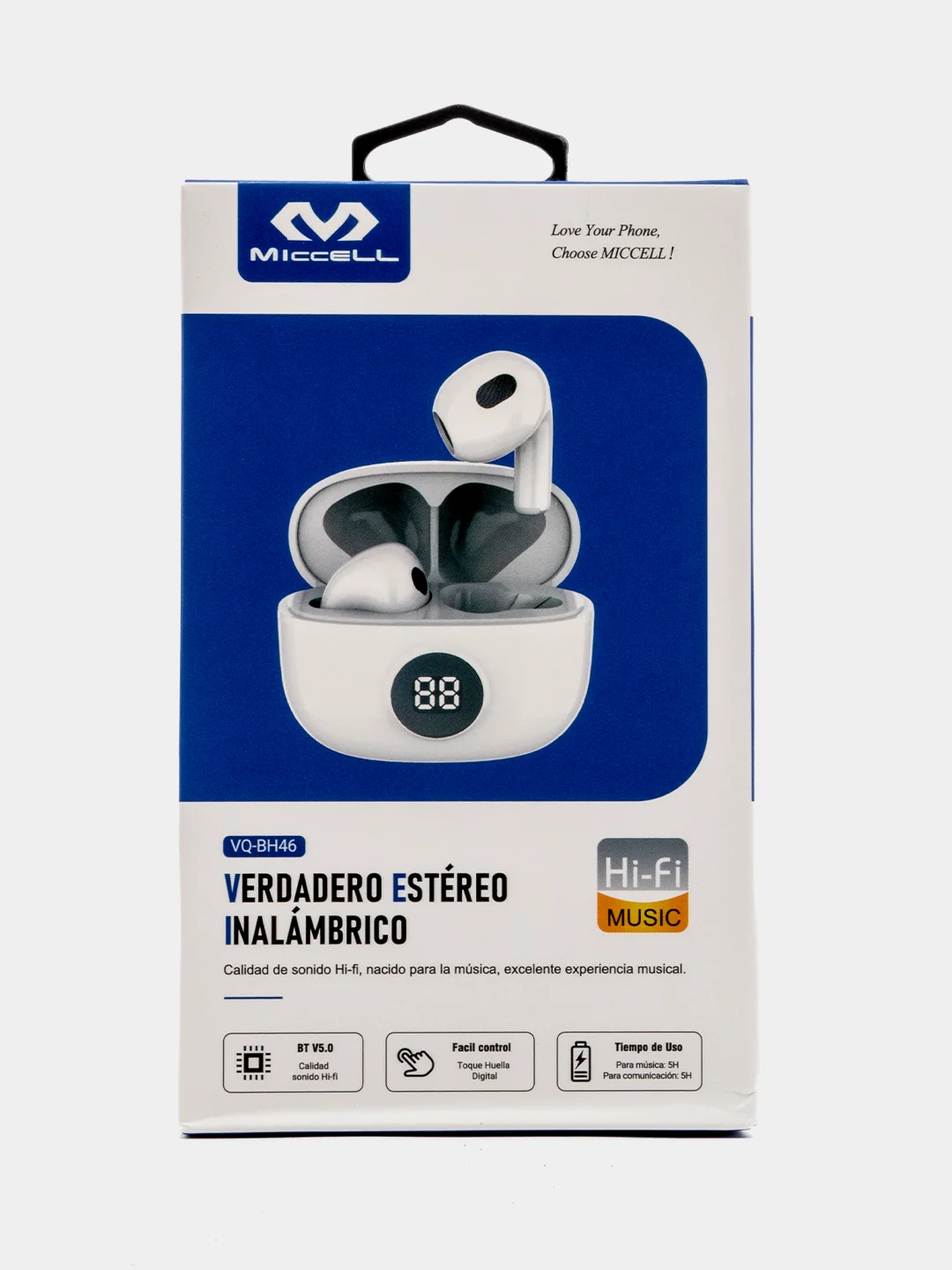 Белый наушники беспроводные Miccell VQ-BH46