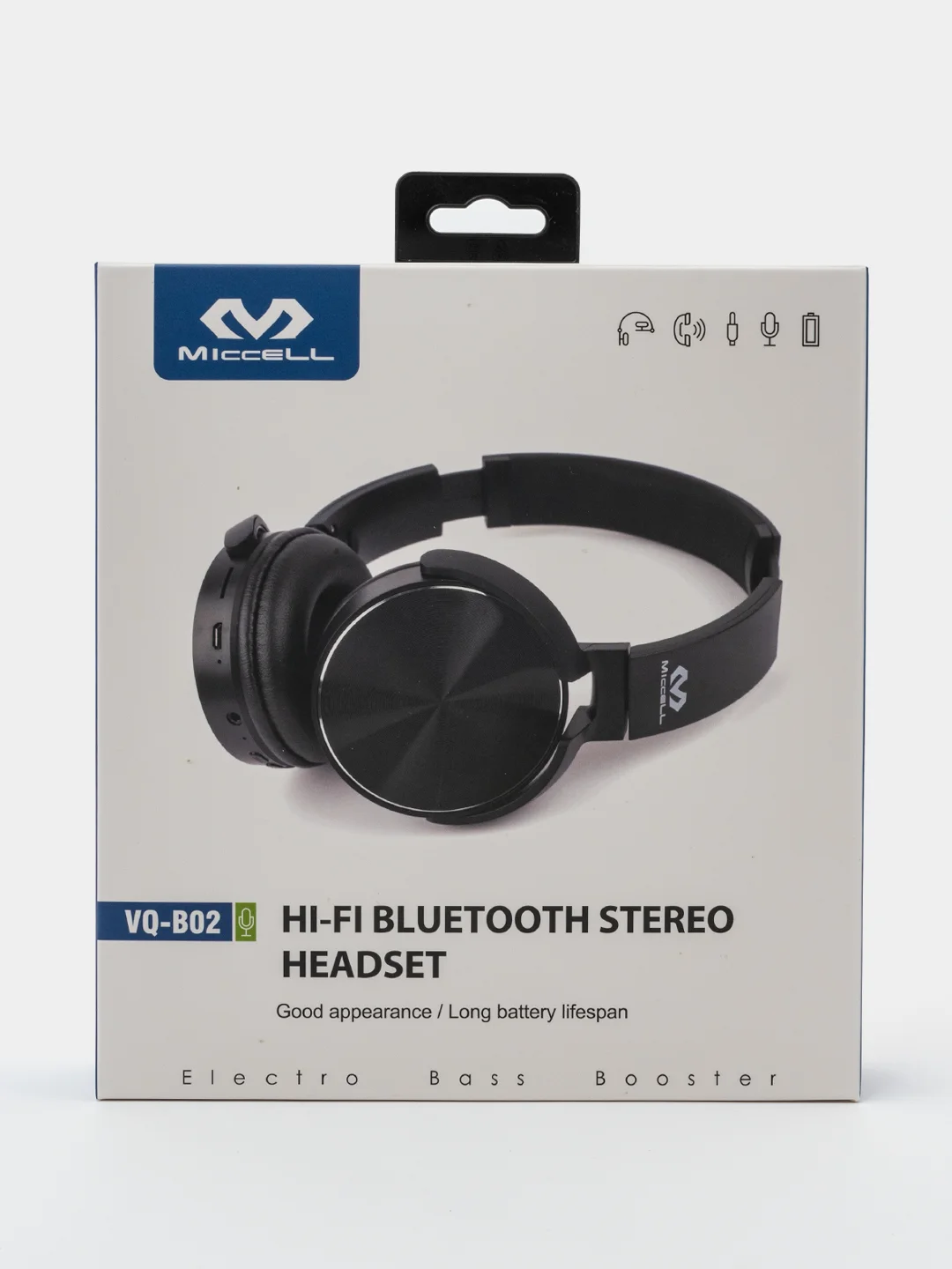 Черный наушники беспроводные полноразмерные Miccell VQ-B02