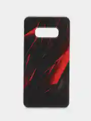 Бирюзовый силиконовый чехол на Samsung Galaxy S10E / Самсунг S10E с рисунком, защита камеры