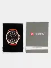 Шоколадный наручные часы Curren 8379, мужские, в подарочной упаковке