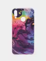 Тёмно-зелёный чехол на Honor 10 Lite/Huawei P Smart 2019 / Хонор 10 Лайт прозрачный, с рисунком