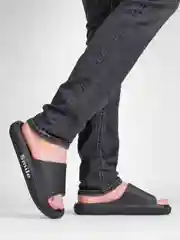 Черный сланцы мужские, на высокой подошве, 2 цвета