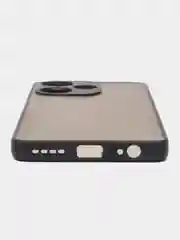 Черный чехол для Infinix Hot 30, Инфиникс Хот 30, пластиковый, матовый, с цветными кнопками